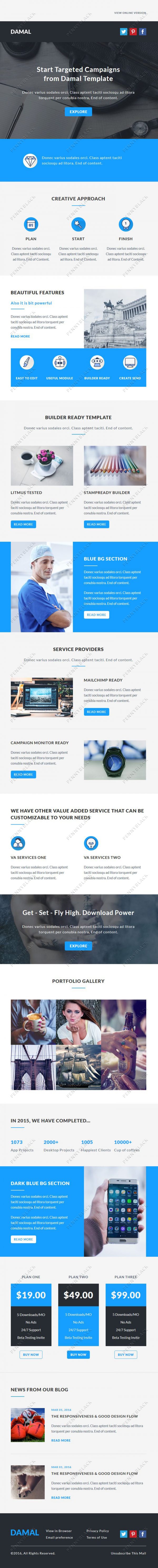 DAMAL - Multipurpose Responsive Email Template With StampReady Builder Online Access