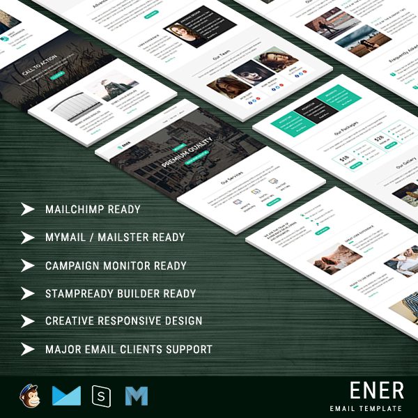 Ener - Multipurpose Responsive Email Template With StampReady Builder Online Access