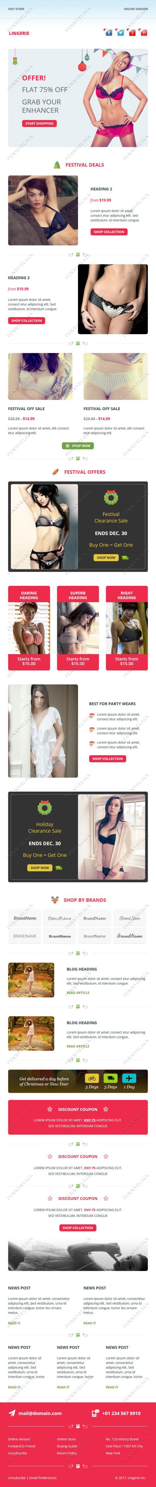 Lingerie  - Responsive Email Template