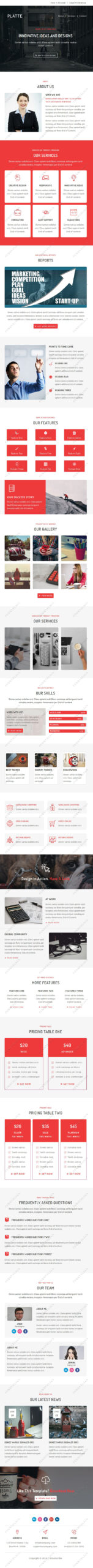 PLATTE - Multipurpose Responsive Email Template With StampReady Builder Online Access