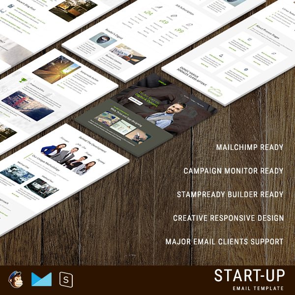 StartUp - Multipurpose Responsive Email Template With StampReady Builder Online Access