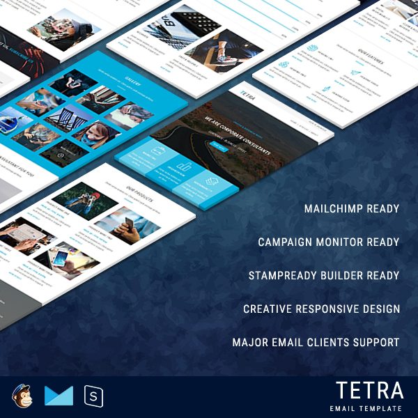TETRA - Multipurpose Responsive Email Template With StampReady Builder Online Access