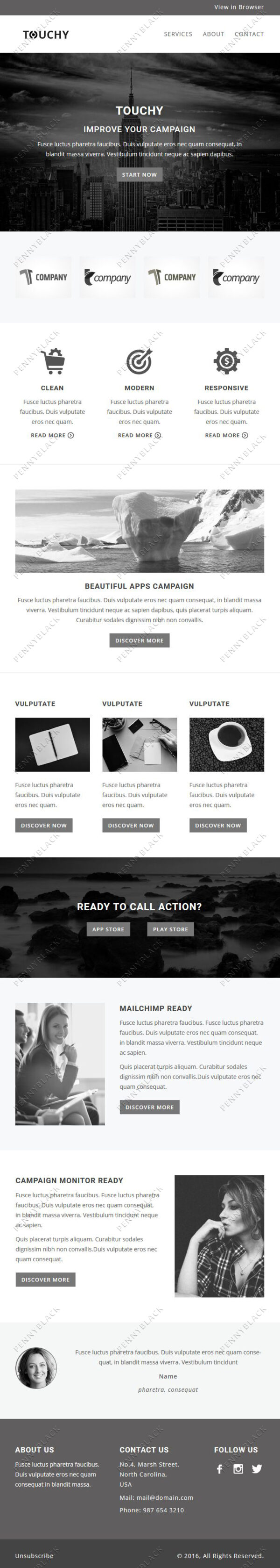 Touchy- Multipurpose Responsive Email Template