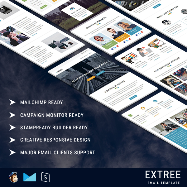 Extree - Multipurpose Responsive Email Template With StampReady Builder Online Access