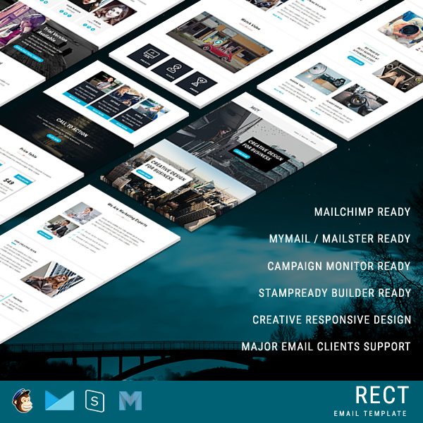 RECT - Multipurpose Responsive Email Template With Online StampReady Builder Access