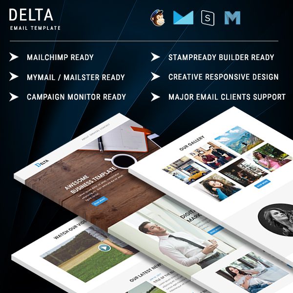 Delta - Multipurpose Responsive Email Template With Online StampReady Builder Access
