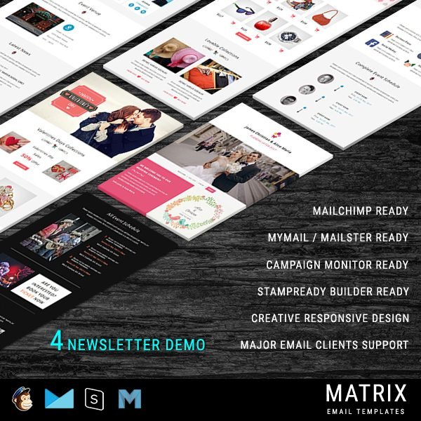 Matrix - Multipurpose Responsive Email Template + Stampready Builder