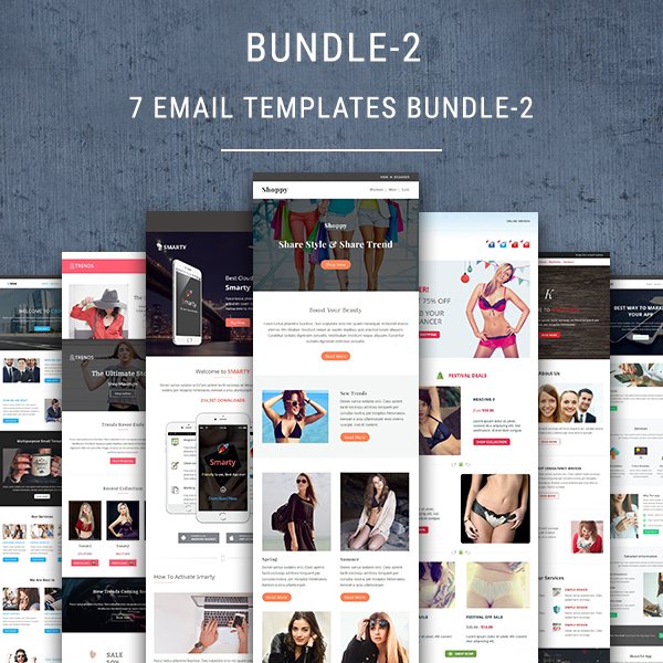 7 email newsletter templates bundle 2 pennyblack templates
