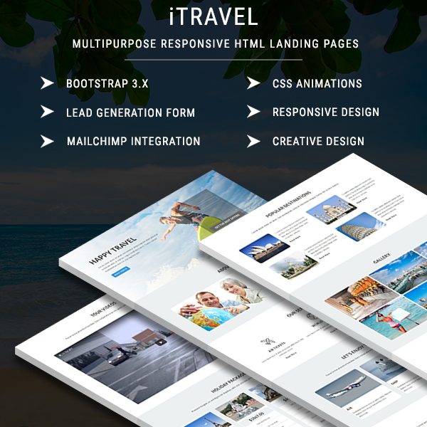 iTravel - Html Landing Page Template