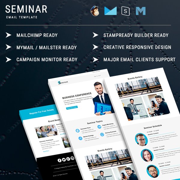 seminar responsive email template pennyblack templates seminar templates