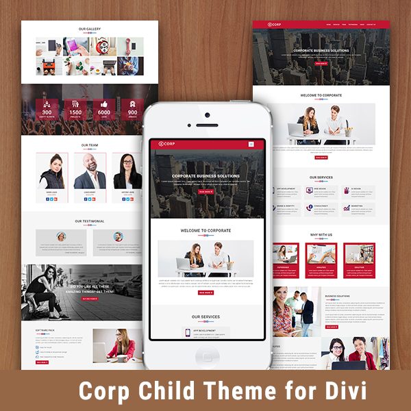 Corp - One Page WordPress Child Theme for Divi