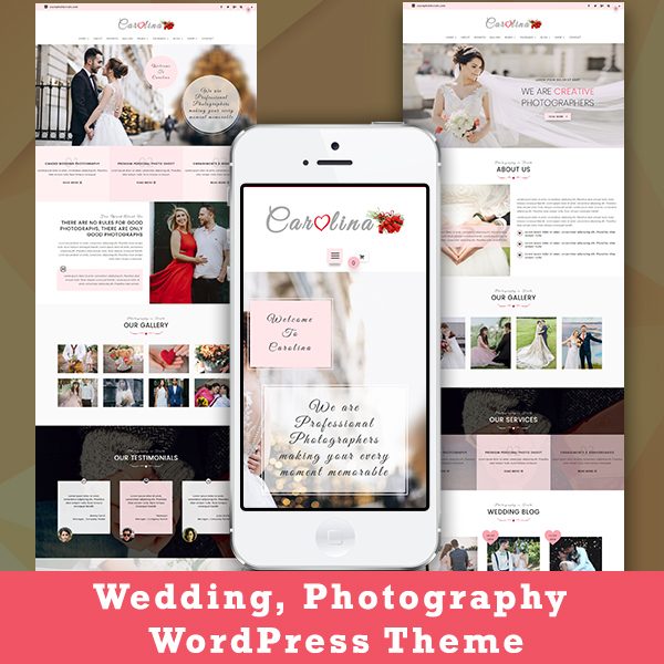 CAROLINA - Wedding, Photography WordPress Theme