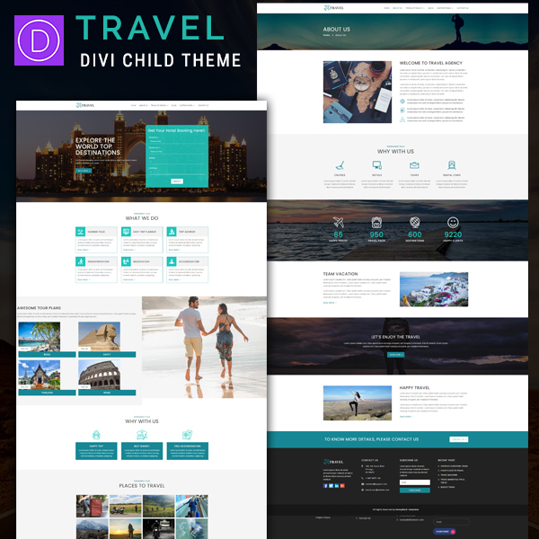 Travel - Divi Child Theme for Tours & Hotels
