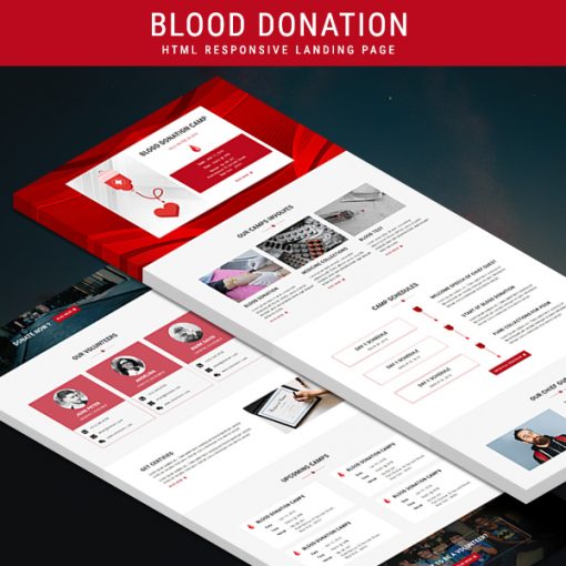 Blood Donation - Responsive HTML Landing Page