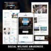 Social Welfare Awareness - Responsive HTML Landing Page