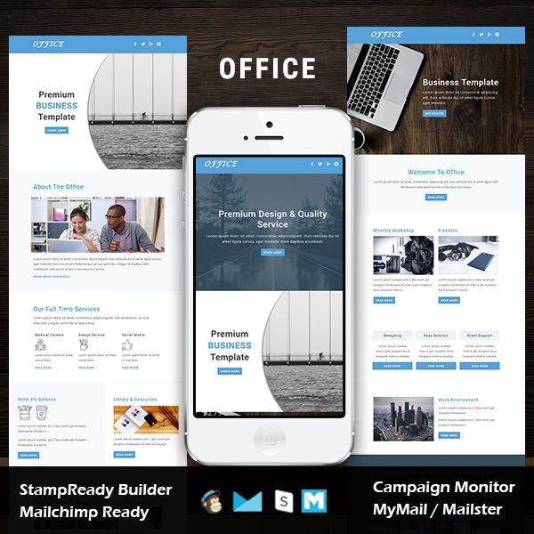 Office - Multipurpose Responsive Email Template With Online StampReady Builder Access