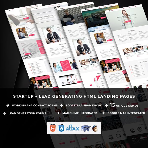 Startup - Multipurpose Responsive HTML Landing Pages