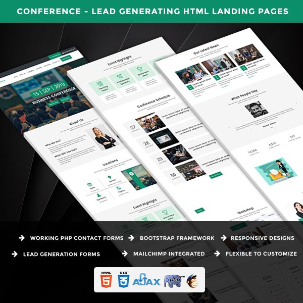 Conference - Responsive HTML Landing Page Template