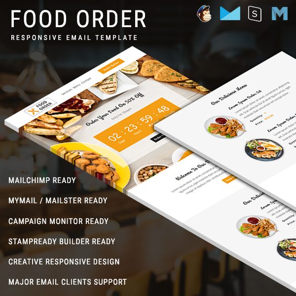 Food Order - Multipurpose Responsive Email Template with Countdown Timer