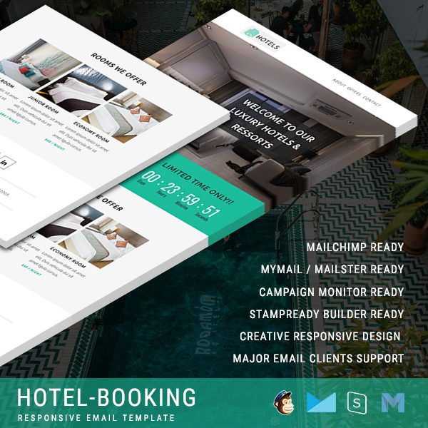 Hotel Booking - Multipurpose Responsive Email Template with Countdown Timer