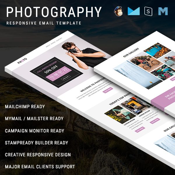 Photography - Multipurpose Responsive Email Template with Countdown Timer