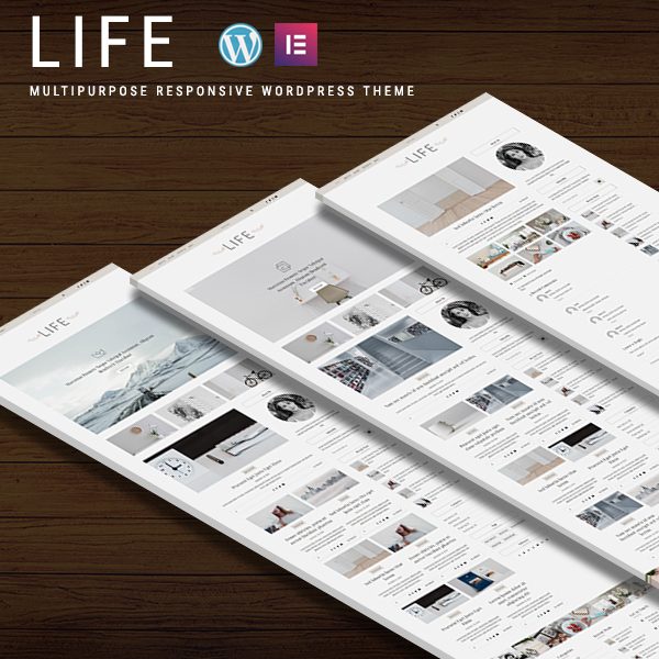 Life - WordPress Theme using Elementor Builder