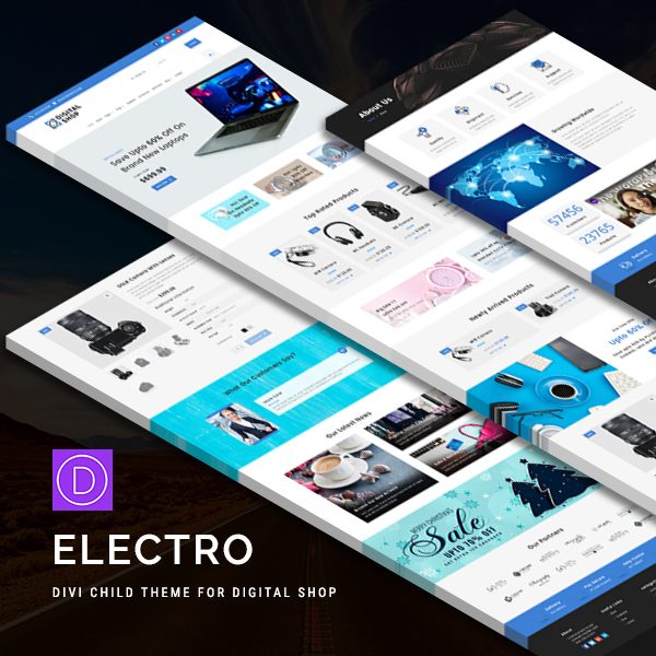 Electro – WooCommerce Divi Child Theme for Digital Shop