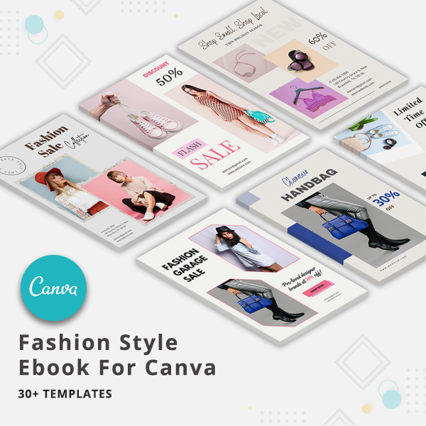 Fashion Style Ebook Canva Templates Bundle