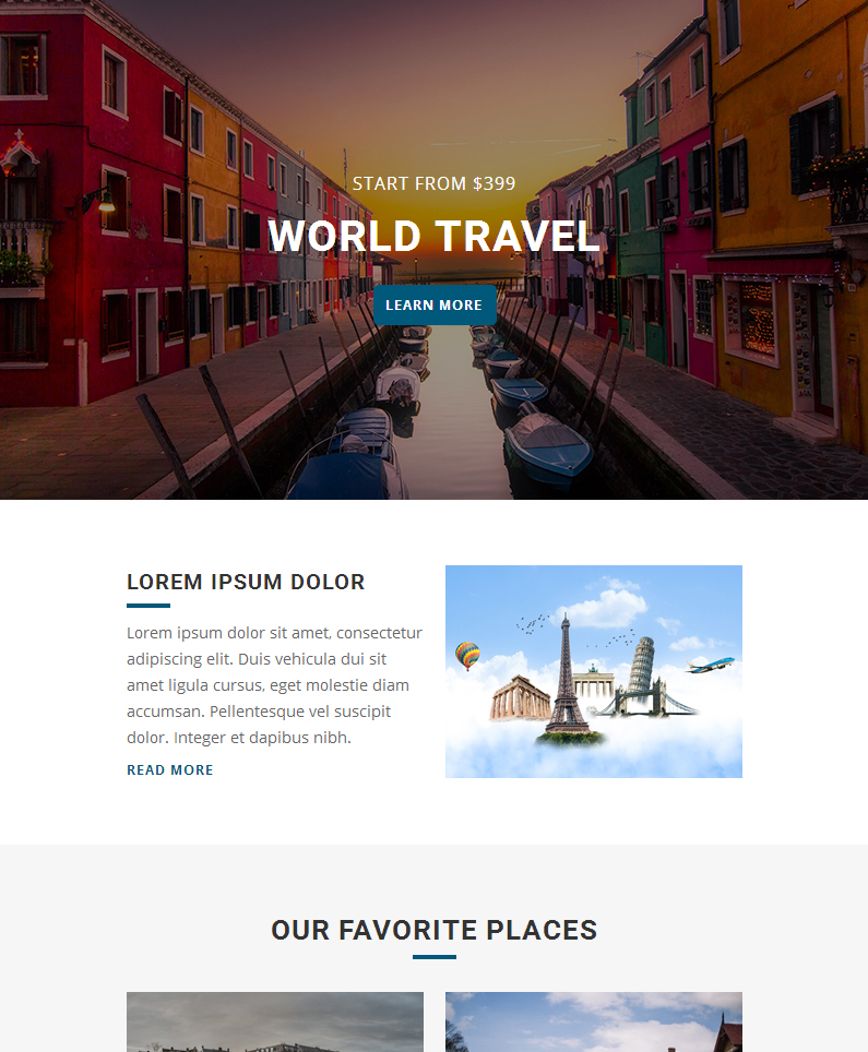 Travel - Multipurpose Responsive Email Template With Online StampReady Builder Access-demo-1