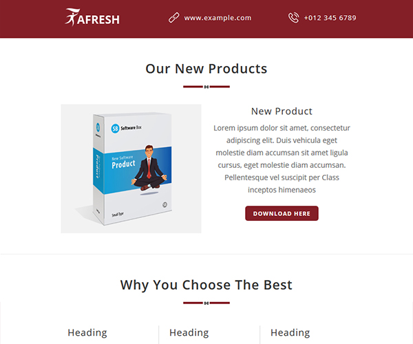 aFresh Multipurpose Email Templates-product download