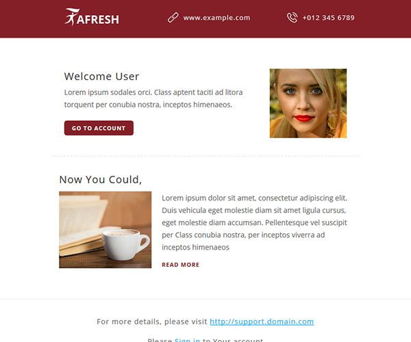 aFresh Multipurpose Email Templates-welcome