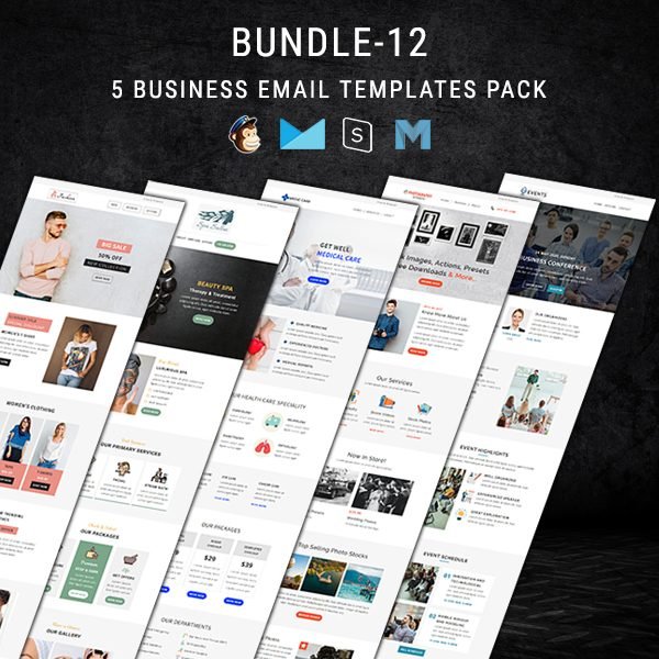 5 Email Newsletter Templates Bundle – 12