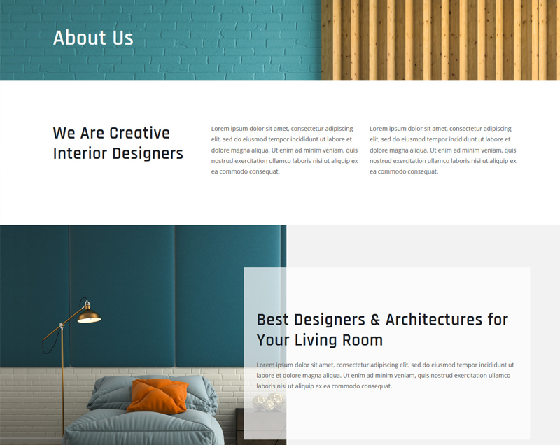 Interi - Interior Design WordPress Template Kit - Pennyblack Templates