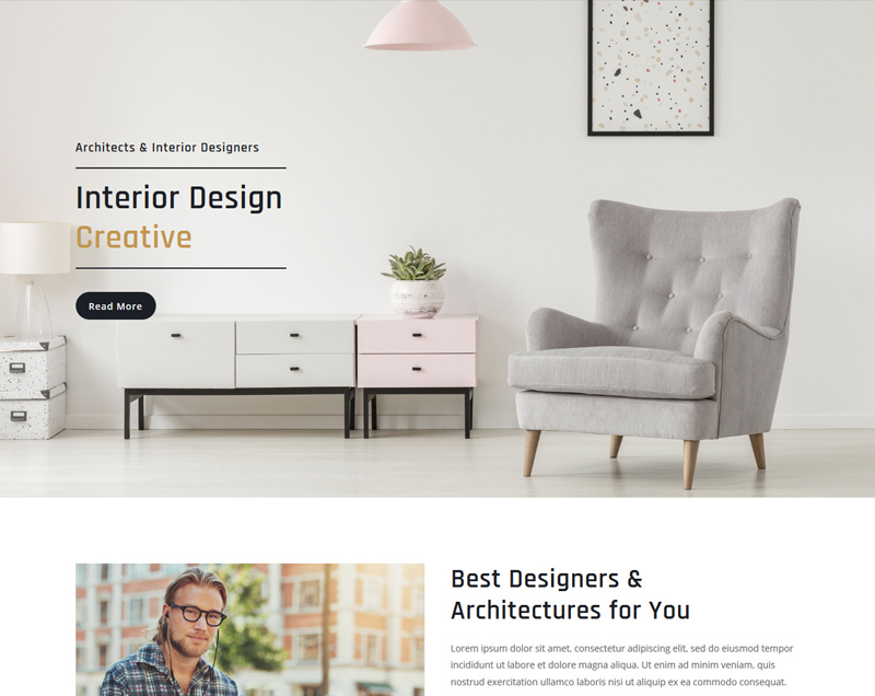 Interi - Interior Design WordPress Template Kit - Pennyblack Templates