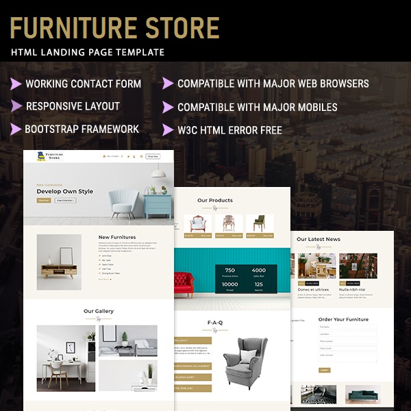 Furniture Store - HTML Landing Page Template