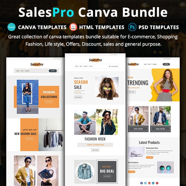 Sales Pro Canva Templates Bundle Pennyblack Templates