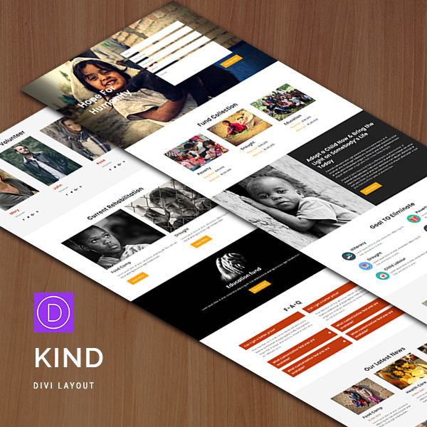 Kind - Charity Divi Layout