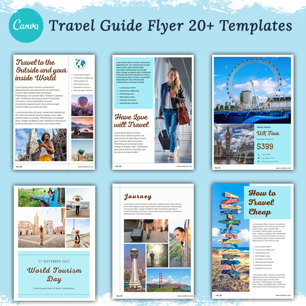 Travel Guide Flyer - Canva Templates