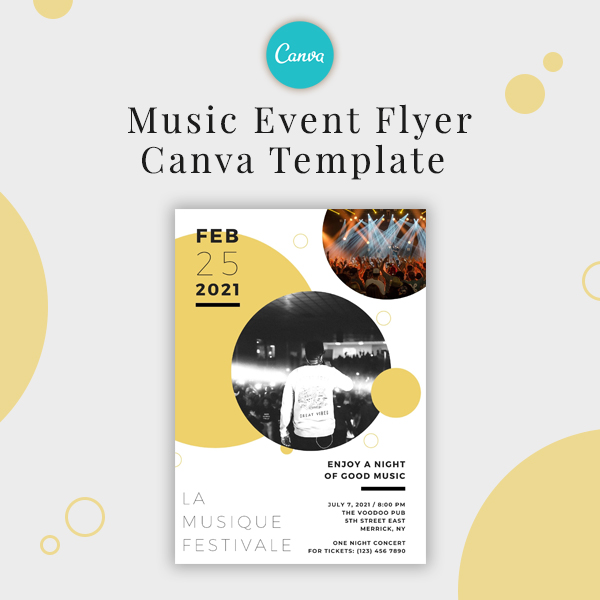 Music Event Flyer - Canva Template