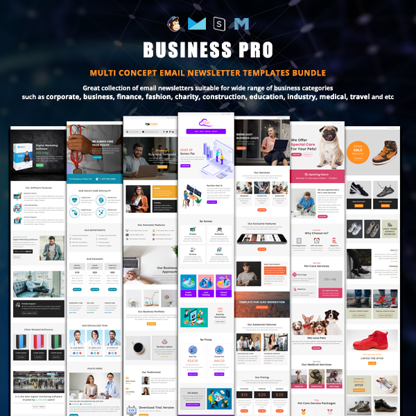 Business Pro - Multi Concept Email Newsletters Bundle
