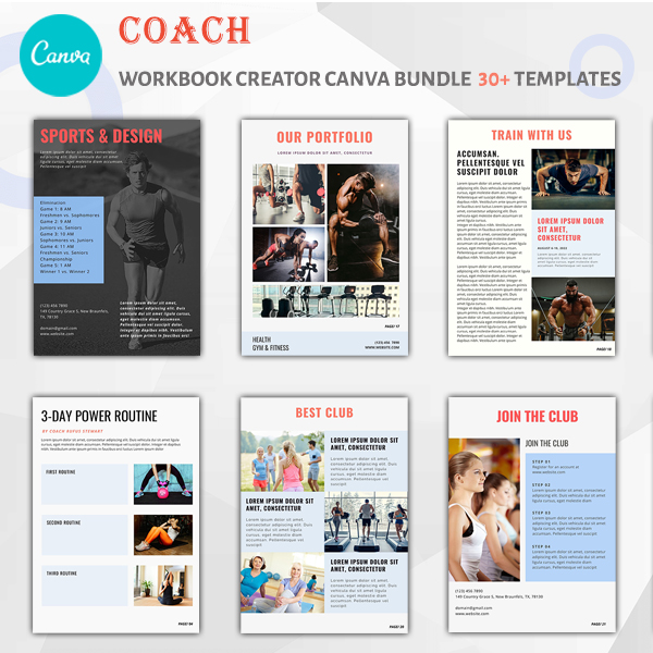 Coaching Creator Canva Workbook Templates Bundle