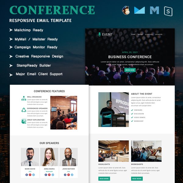 Meetup - Multipurpose Responsive Email Newsletter Template