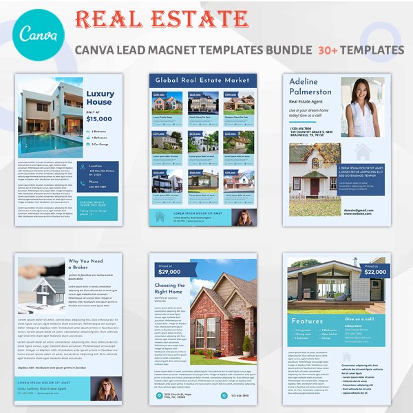 Real Estate Lead Magnet Canva Templates Bundle