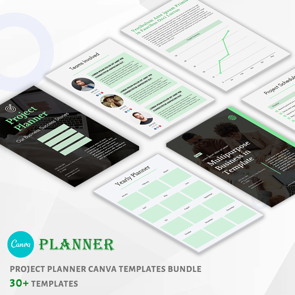 Planner - Project Planner Canva Templates Bundle