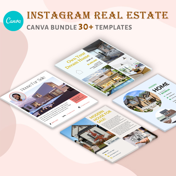 Real Estate Instagram Canva Templates Bundle