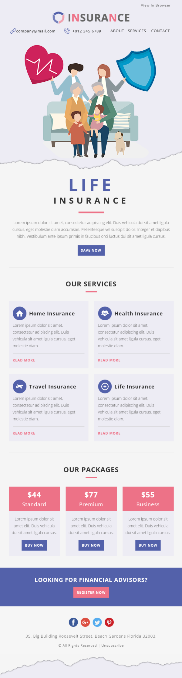 Insurance - Multipurpose Responsive Email Template