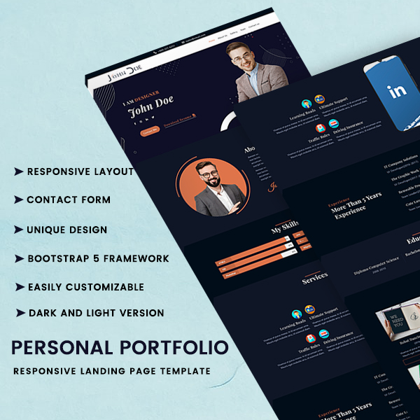 Personal Portfolio - HTML Landing Page Template