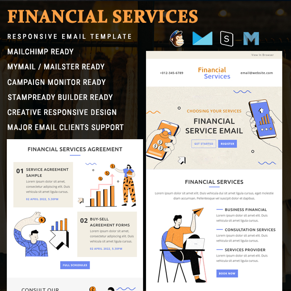 Financial Services - Multipurpose Responsive Email Template