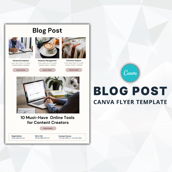 Blog Post - Free Canva Flyer Template