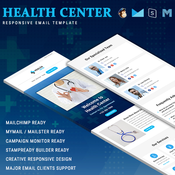 Health Center - Multipurpose Responsive Email Template